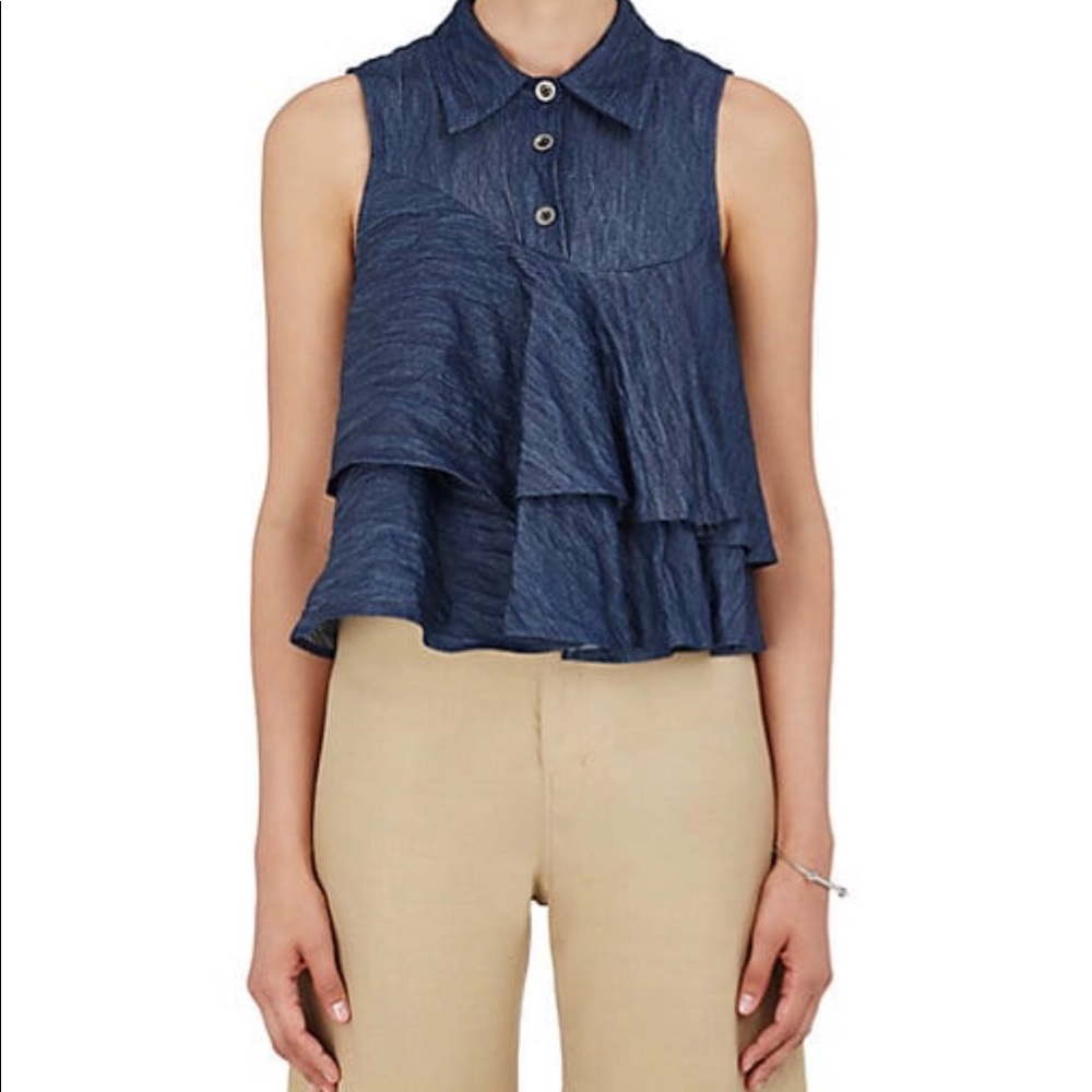 Flash sale SEA coastline denim swing tank